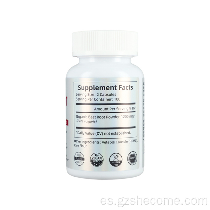 Las cápsulas de la raíz de remolacha admiten la presión arterial